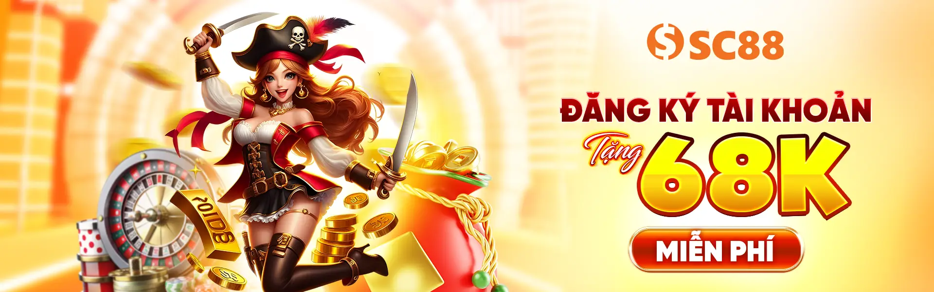Đăng ký tài khoản SC88 tặng 68k