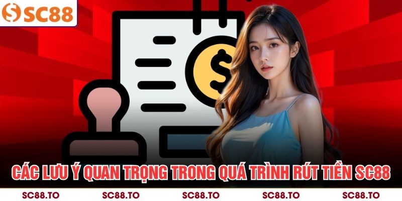 Các lưu ý quan trọng trong quá trình rút tiền SC88