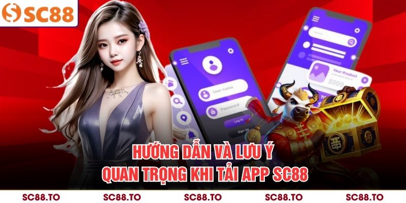 Hướng dẫn và lưu ý quan trọng khi tải app SC88